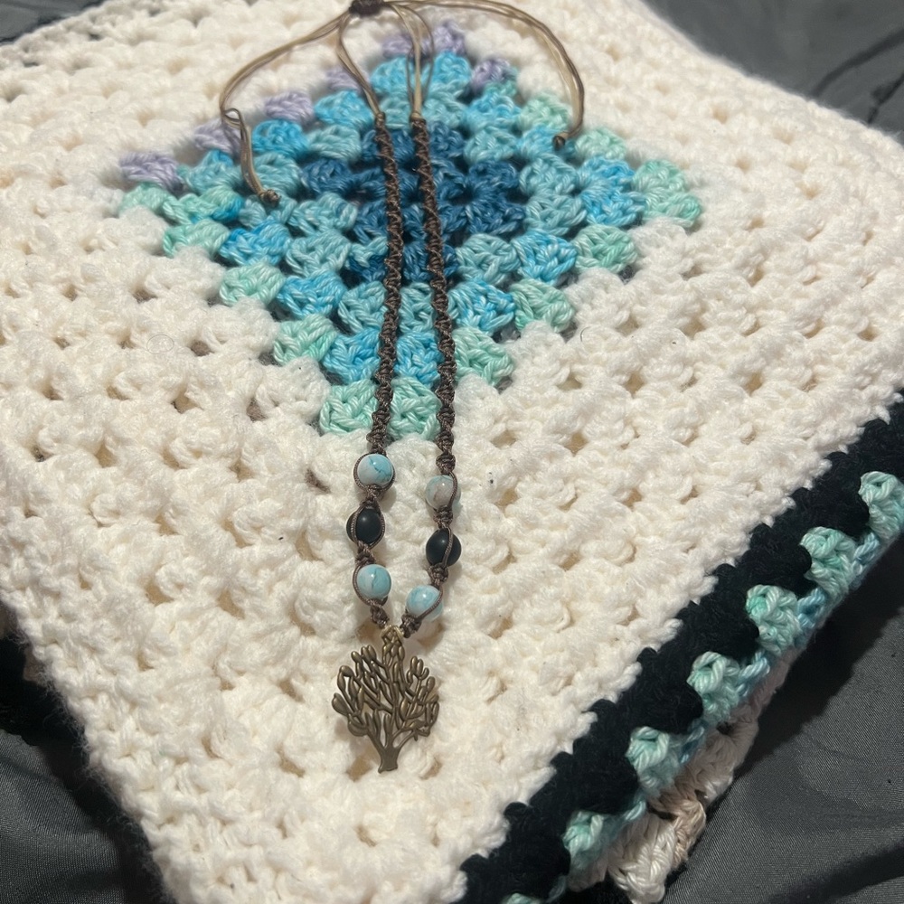 Handcrafted Necklace with Tree Pendant